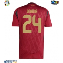 Moški Nogometni dresi Belgija Amadou Onana #24 Domači EP 2024 Kratek Rokav